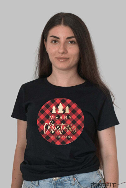 GILDAN Tricou De Craciun Merry Christmas Cu Padure Festiva Dama