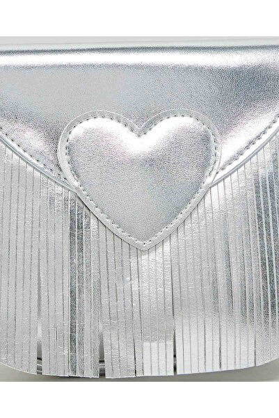 R&B Silver Girl's Metallic Sling Bag