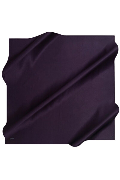 Aker Plain Silk Scarf - Plum 394 Stonewashed Sura