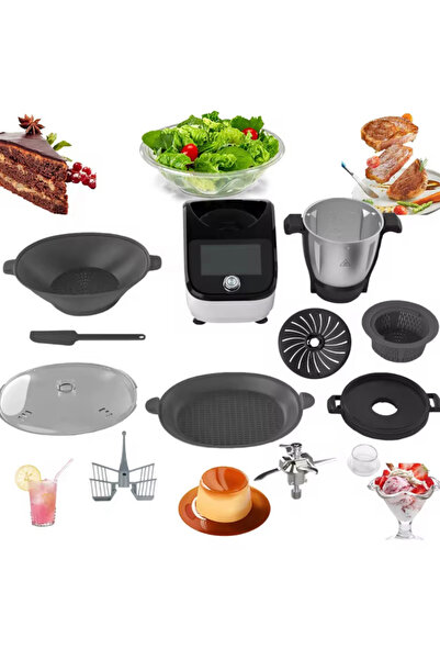 OEM Multifunctional food processor Luuİ Life, 1500W, Wi-Fi, 12 functions, menu in Romanian