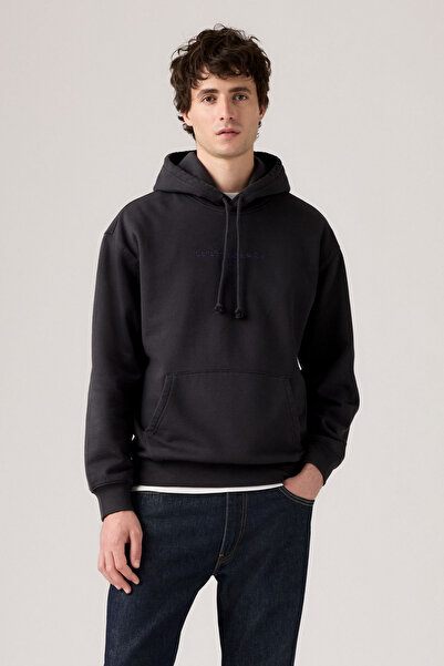Levi's Μαύρο ανδρικό φούτερ με κουκούλα