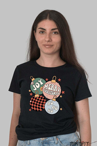 GILDAN Tricou De Craciun Globuri Festive Joy Ho Ho Ho Dama