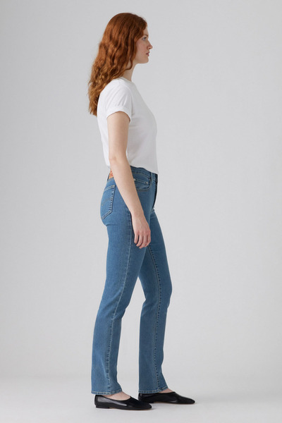 Levi's 724 High Rise Straight Rolling River Light Blue Women's Jeans