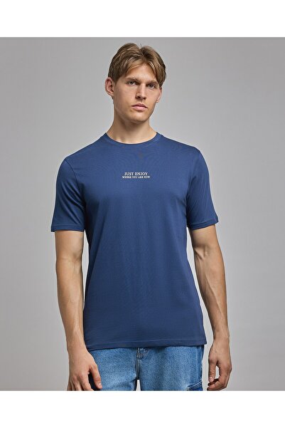 R&B Printed T-Shirt with Crew Neck and Short Sleeves