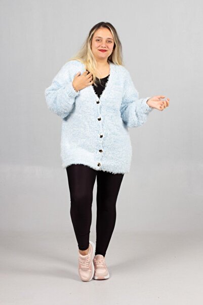 Truva XXL Plus Size Bearded Knitwear Cardigan, Offering Comfort and Elegance in One
