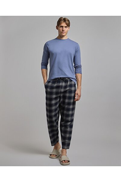 R&B بنطلون صالة منقوش مع خصر برباط