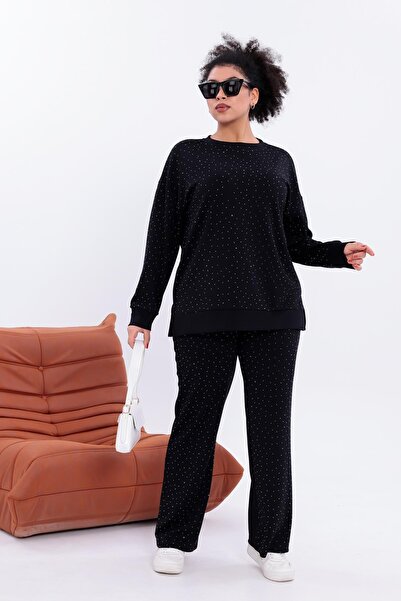 Siyezen Plus Size Sparkling Stone Modal Fabric Comfortable Set