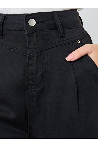 Styli Black High Rise Wide Leg Jeans