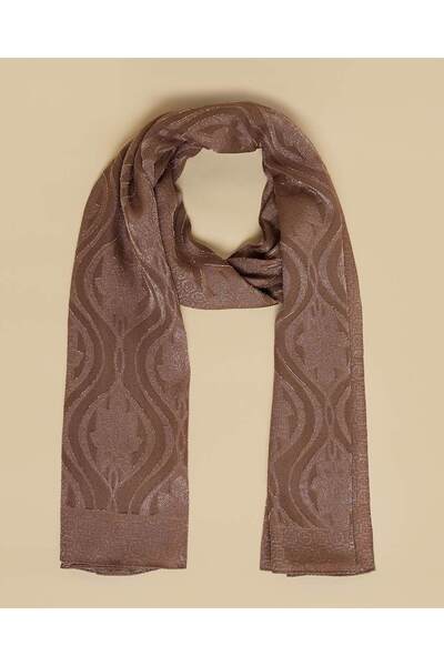 R&B Taupe Women's Self Patterned Scarf