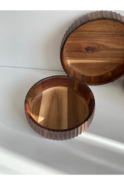 LEONEV 19 cm Acacia Curve Bowl