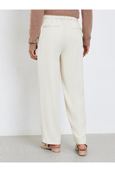 Styli Beige Drawstring Wide Leg Pants