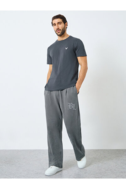 Styli Men Grey Plain Oversized Joggers