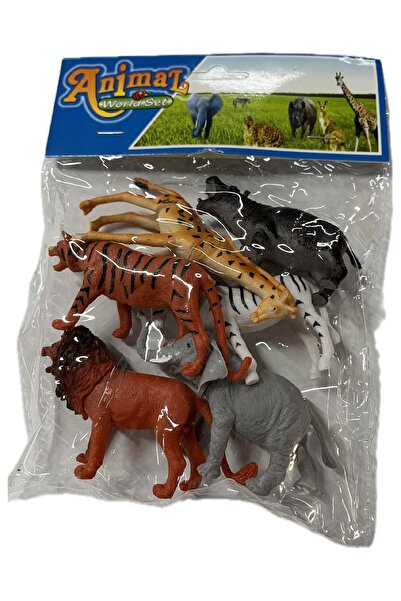 toysclub PVC DE KÜÇÜK 6 LI VAHŞİ HAYVANLAR