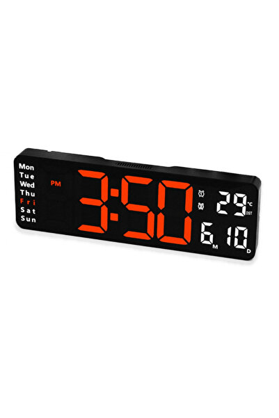 Mihai Electronic wall/table clock RD A323 32cm orange display