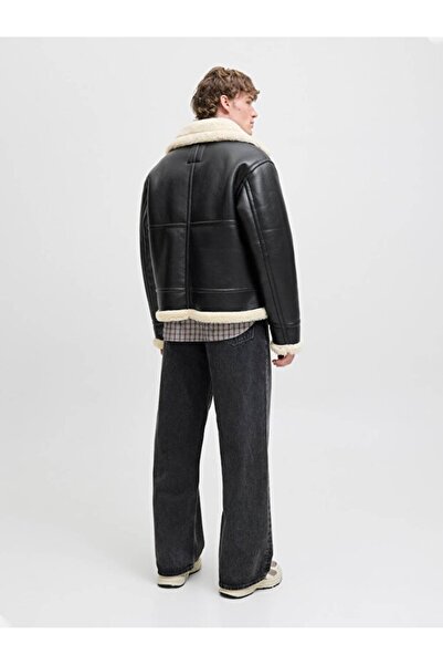 Jack & Jones Liverpool Aviator Faux Leather Men's Jacket 12282948