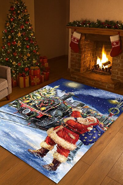 PATRU ANOTIMPURI Christmas carpet, non-slip, Digital 3D, 60 X 110 CM