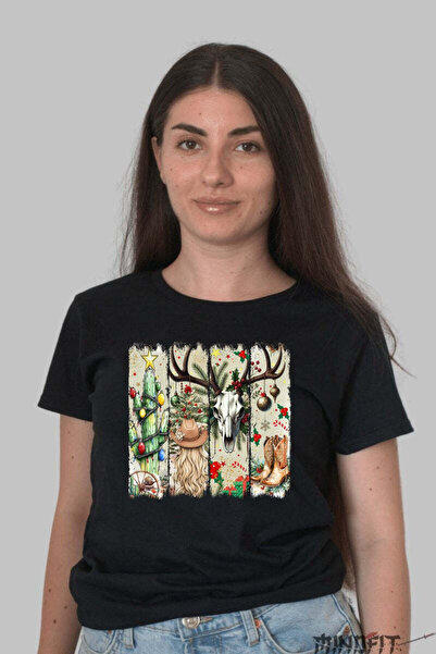 GILDAN Tricou De Craciun Cowboy Western Holiday Dama