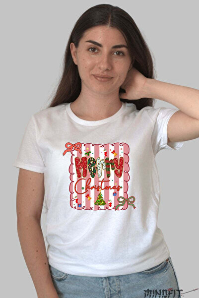 GILDAN Tricou De Craciun Merry Christmas Candy Style Dama