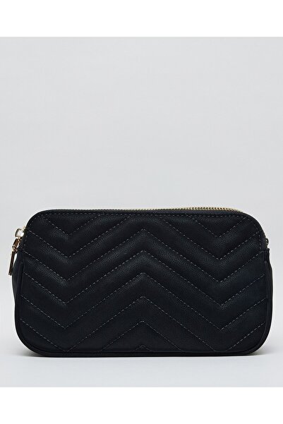 R&B Black Women's Quilted Crossbody Bag