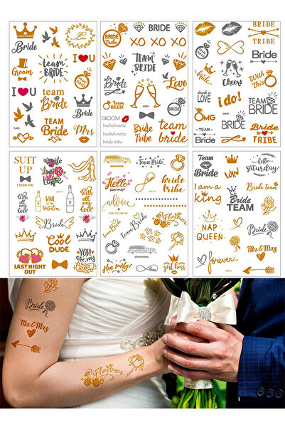 DMYRDH Temporary Tattoos Bride Tribe Bachelorette Party Wedding Engagement Bridal Shower Bride to Be Party