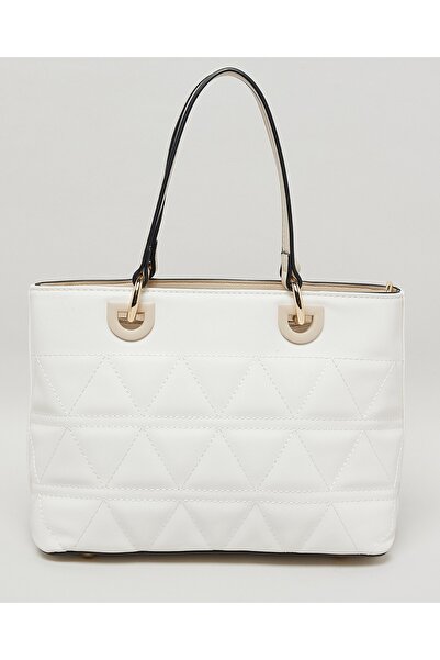 R&B Ivory Women's Quilted Tote Bag