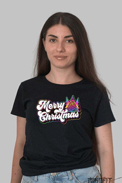GILDAN Tricou De Craciun Merry Christmas Leopard Tree Dama