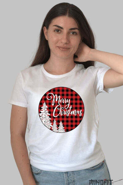 GILDAN Tricou De Craciun Merry Christmas Cu Brazi 2 Dama