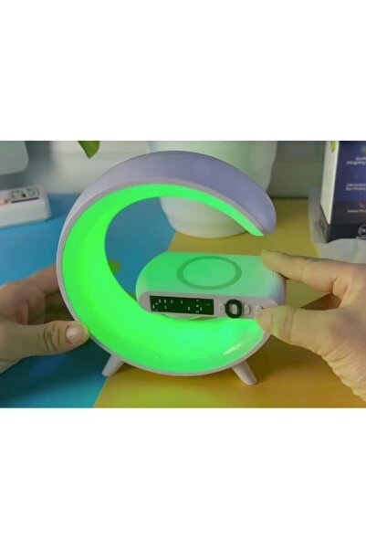 Amir G63 Mini Bluetooth Speaker with Wireless Charging Station and RGB Lamp