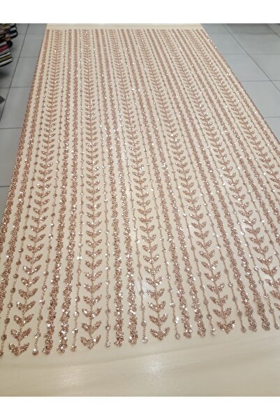 Safir Kumaş İşlemeli Dantel Top Sonu 1.80 Metre