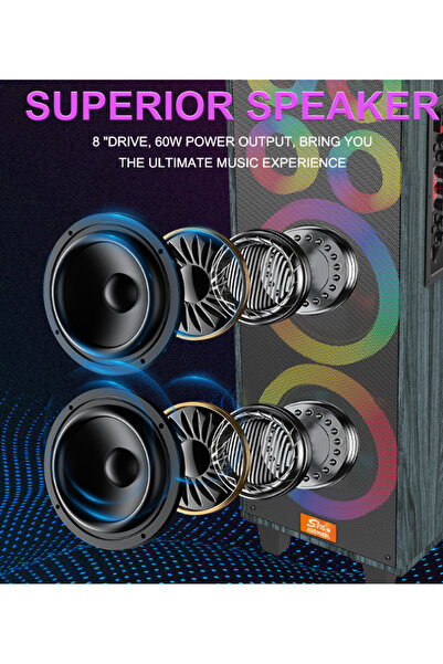 AHMED Karaoke speaker JQS 9088L 8 x 2 inches 18000W with multicolor LED