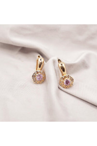 XUPING JEWELRY Zirconia earrings plated with 18k gold