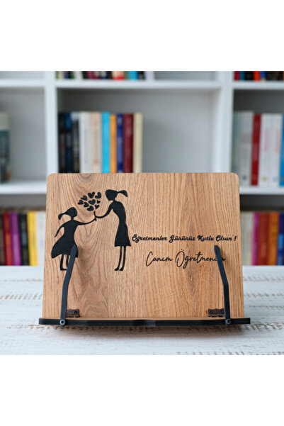 hü ma tasarım ve aksesuar İsim Yazılabilir Öğretmeler Günü Hediyesi Ahşap Aya...