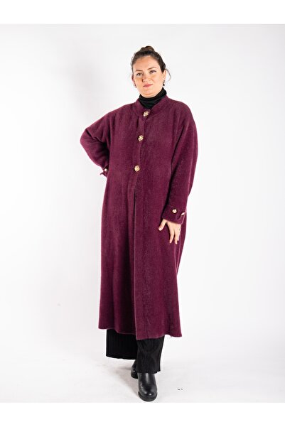 Bedrinxxl BÜYÜK BEDEN ANGORA KABAN BORDO