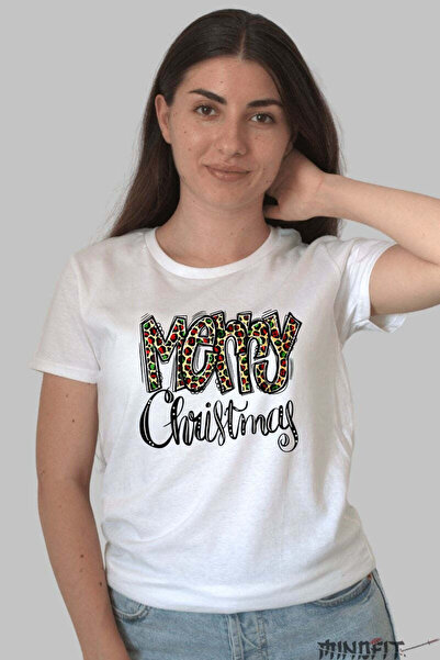 GILDAN Tricou De Craciun Merry Christmas Leopard Dama