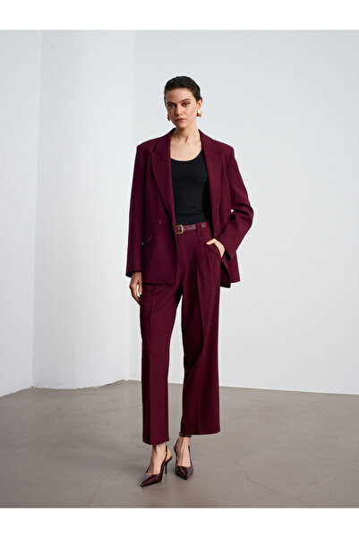Dilvin 60767 Blazer Jacket-Burgundy