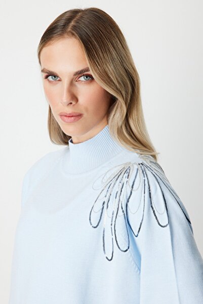 ON Πλεκτό πουλόβερ με κεντημένη αλυσίδα στους ώμους