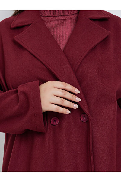 Styli Plus Size Regular Fit Wool Like Buttoned Coat