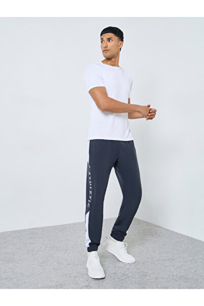 Styli Regular Fit Joggers with Side Panel and Print Detail