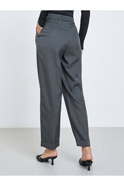 Styli Barrel Fit Tapered Pants with Pleat Detail
