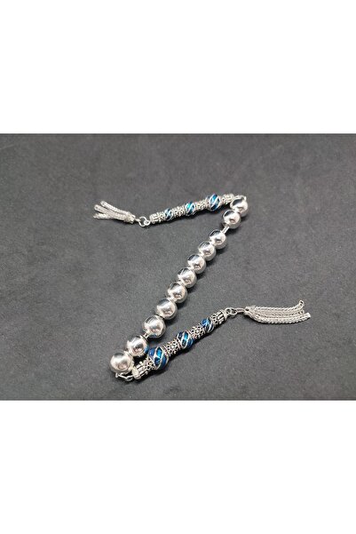 İskeçe Exclusive Low Setting Silver Prayer Beads Double Piece Nakkaş İmame Zaza Model Certified 8698
