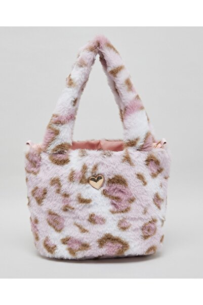 R&B Animal Patterned Furry Mini Bag