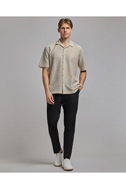 R&B بنطلون ضيق سادة مع إغلاق بأزرار