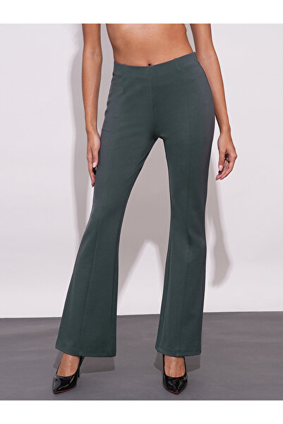 Globus By Styli Grey Stretchable Workwear Bootcut Treggings