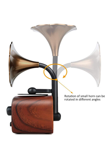 MANDU B5 wooden gramophone speaker with wireless