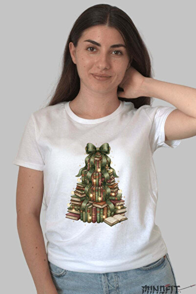 GILDAN Tricou De Craciun Brad Din Carti Dama