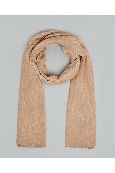 R&B Beige Women's Pleated Scarf