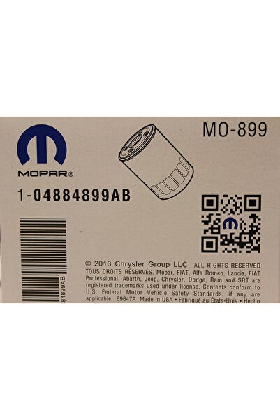 Mopar فلتر زيت محرك كرايسلر الأصلي (4884899AB)