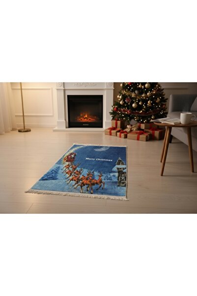 PATRU ANOTIMPURI Christmas carpet, non-slip, Digital 3D, 60 X 110 CM