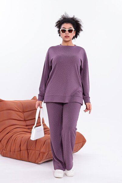 Siyezen Plus Size Sparkling Stone Modal Fabric Comfortable Set