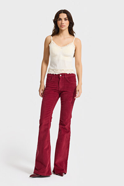 its basic Women's Ecru Color Thin Strap Padded Lace Detailed Design Bustier Blouse